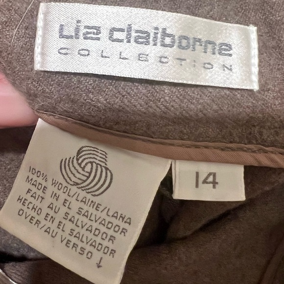 Liz Claiborne Wool light Brown Button-Down Skirt - Picture 5 of 5